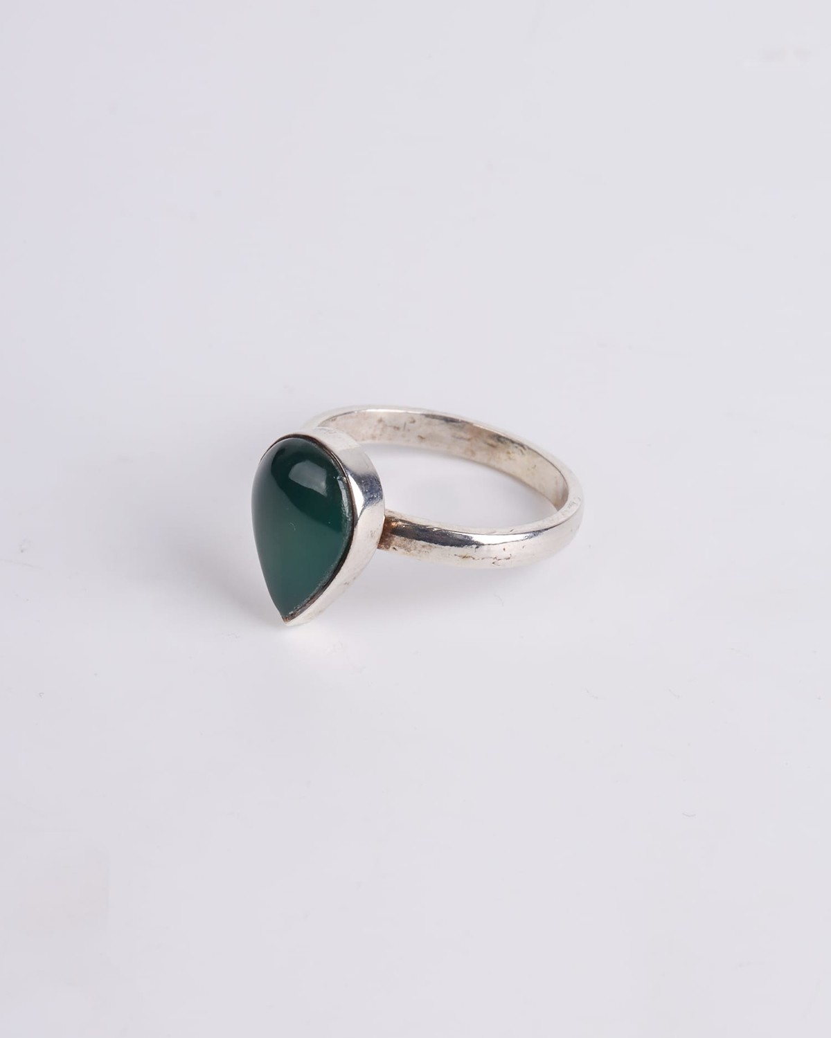 Elegant Green Agate Drop Ring 3