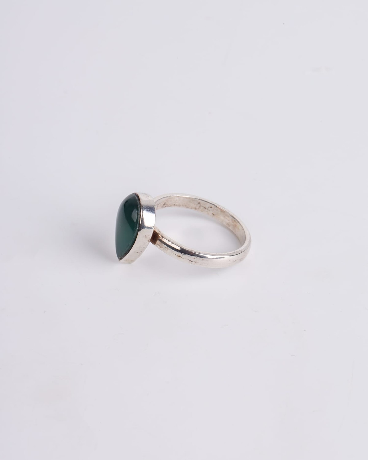 Elegant Green Agate Drop Ring 1