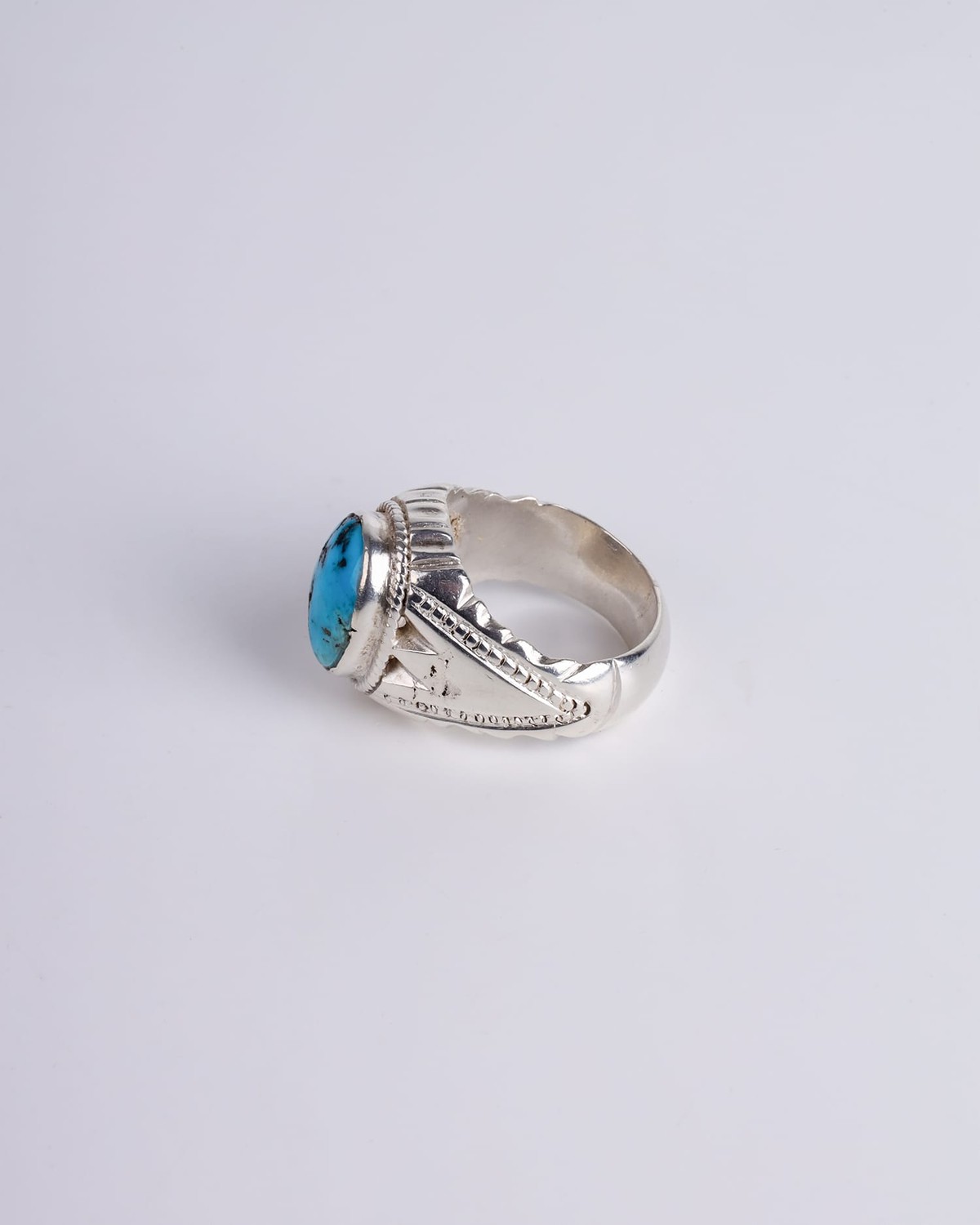 Men's Turquoise Nishapuri Ring with 925 Sterling Silver 2