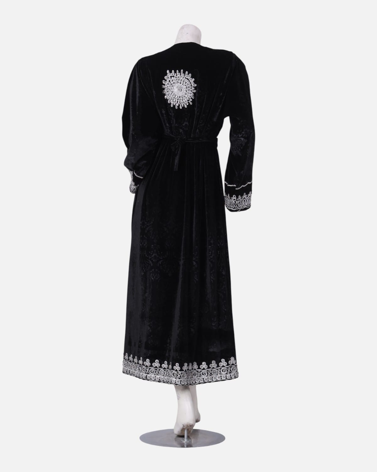 Handcrafted Afghan Floral Velvet Coat 4