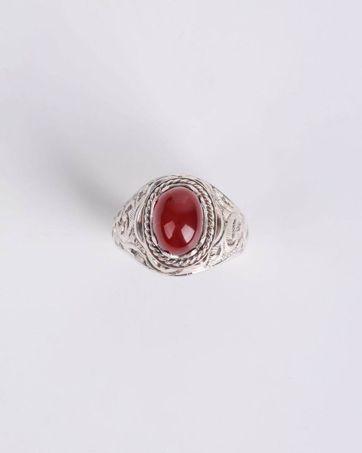Natural Red Agate (Aqeeq) Ring 2