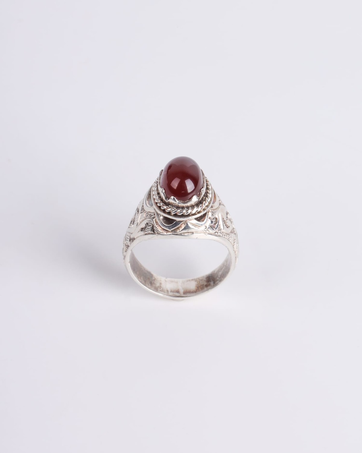 Natural Red Agate (Aqeeq) Ring 6
