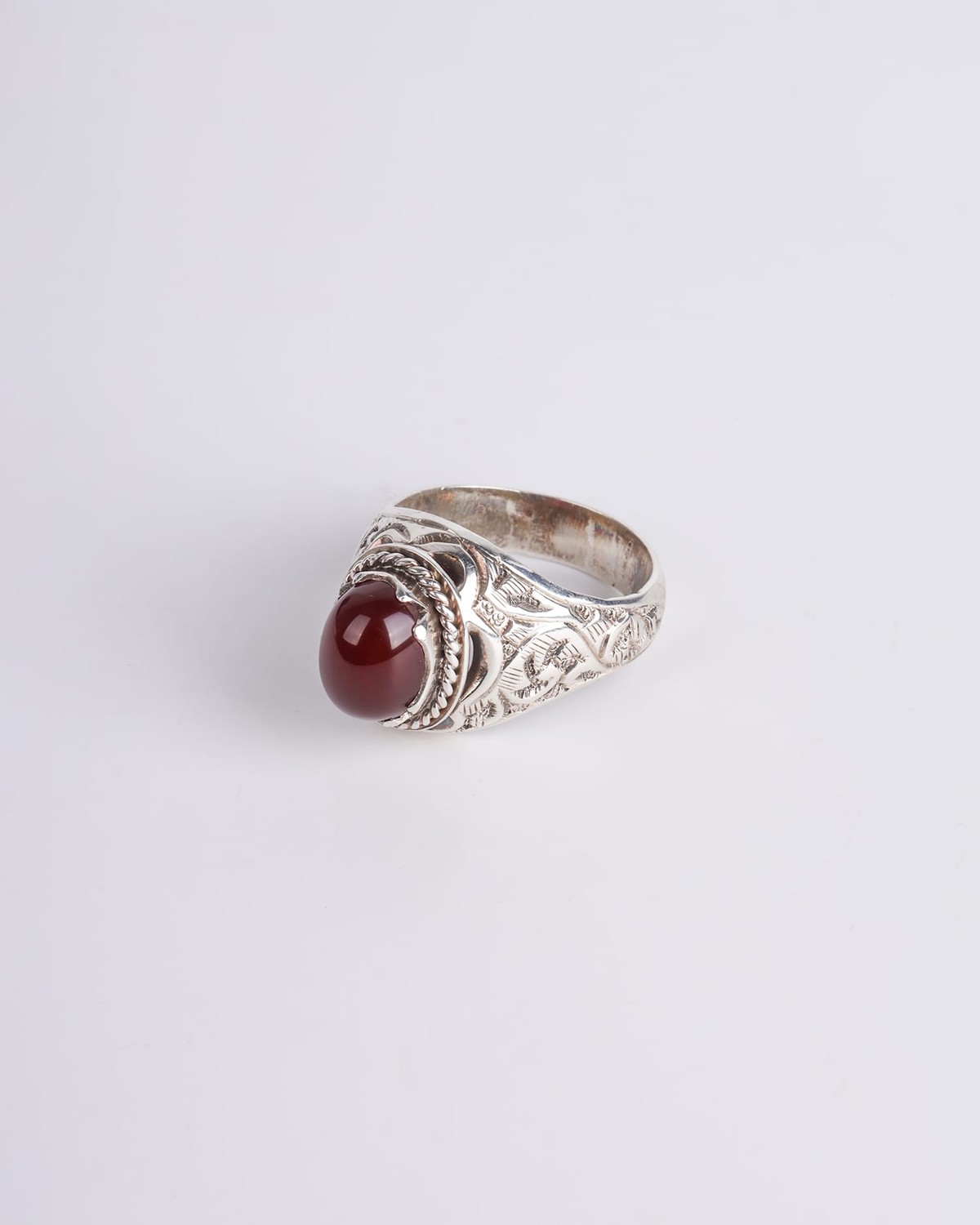 Natural Red Agate (Aqeeq) Ring 5
