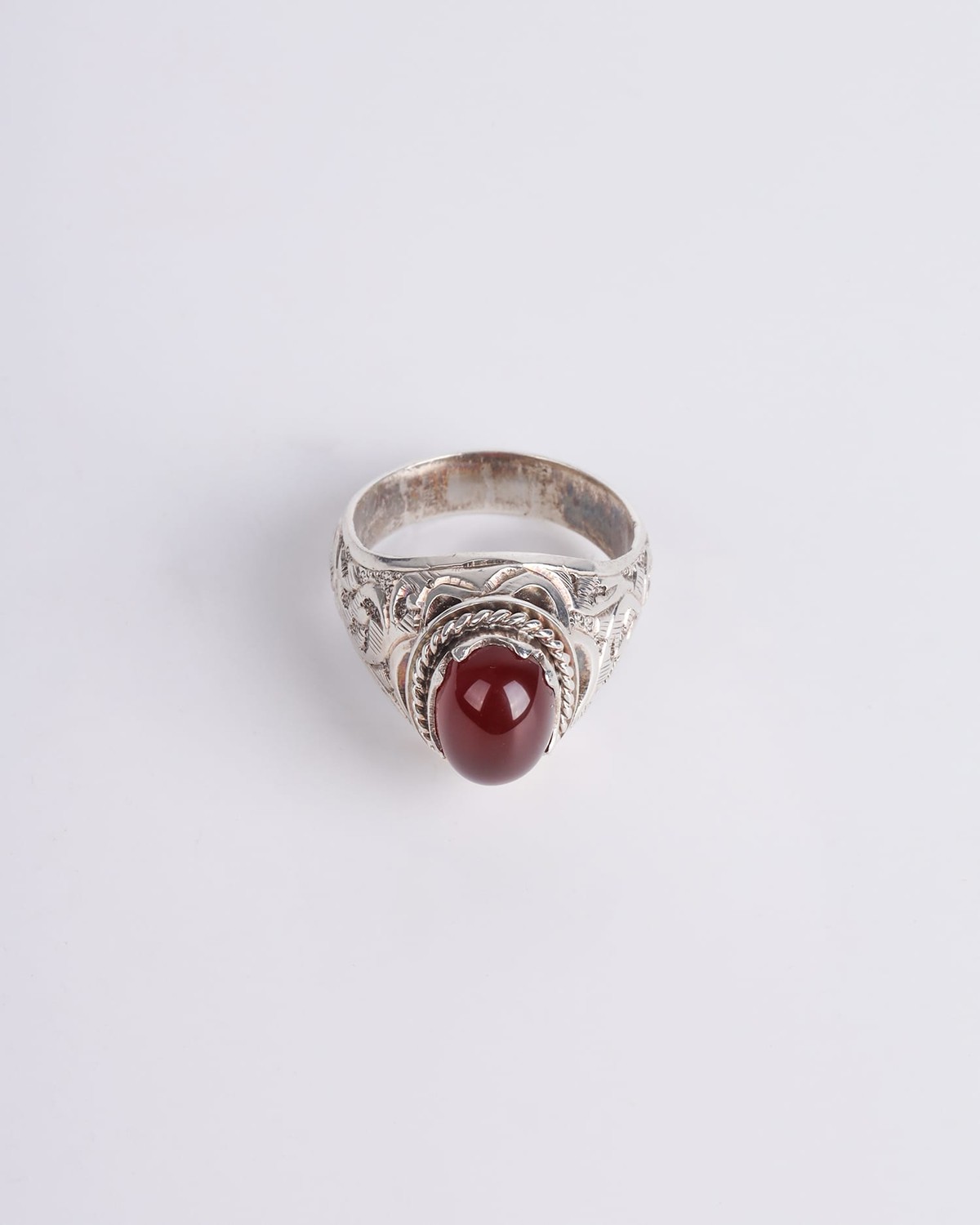 Natural Red Agate (Aqeeq) Ring 1