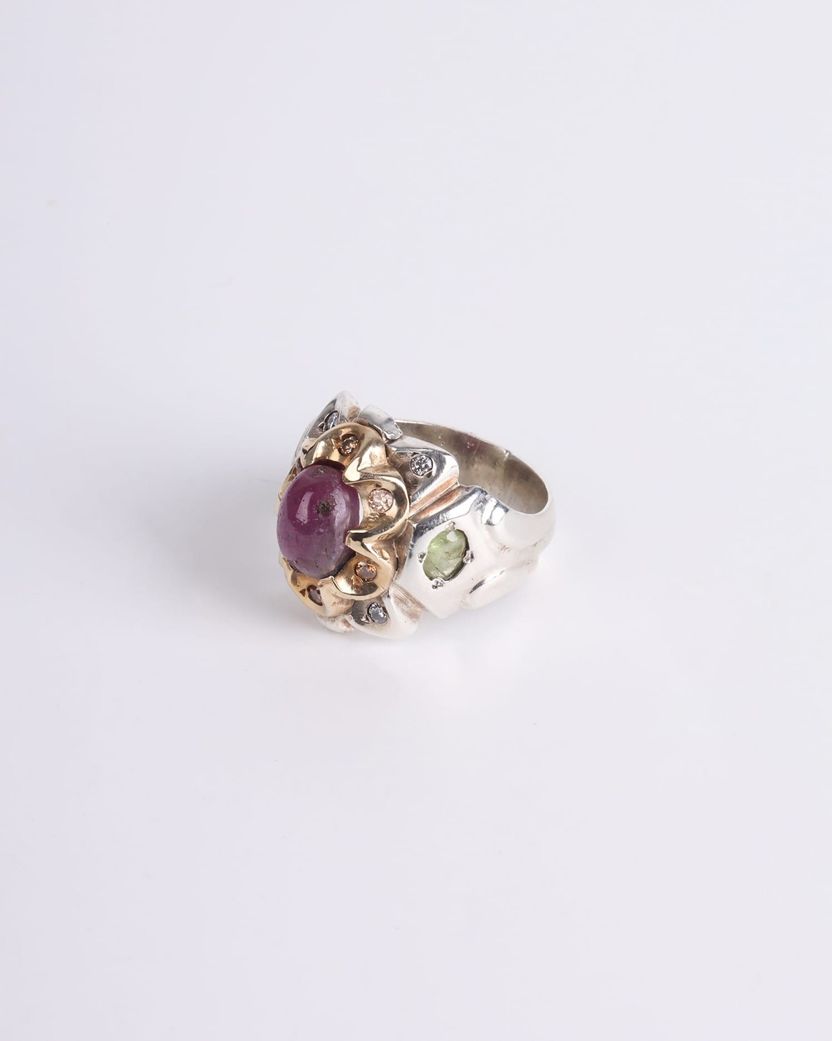 Handmade Red Agate 925 Sterling Silver Men's Ring 1