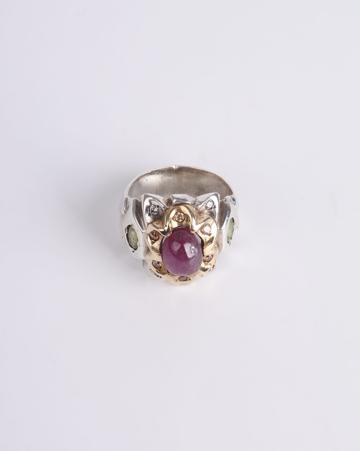 Handmade Red Agate 925 Sterling Silver Men's Ring 3