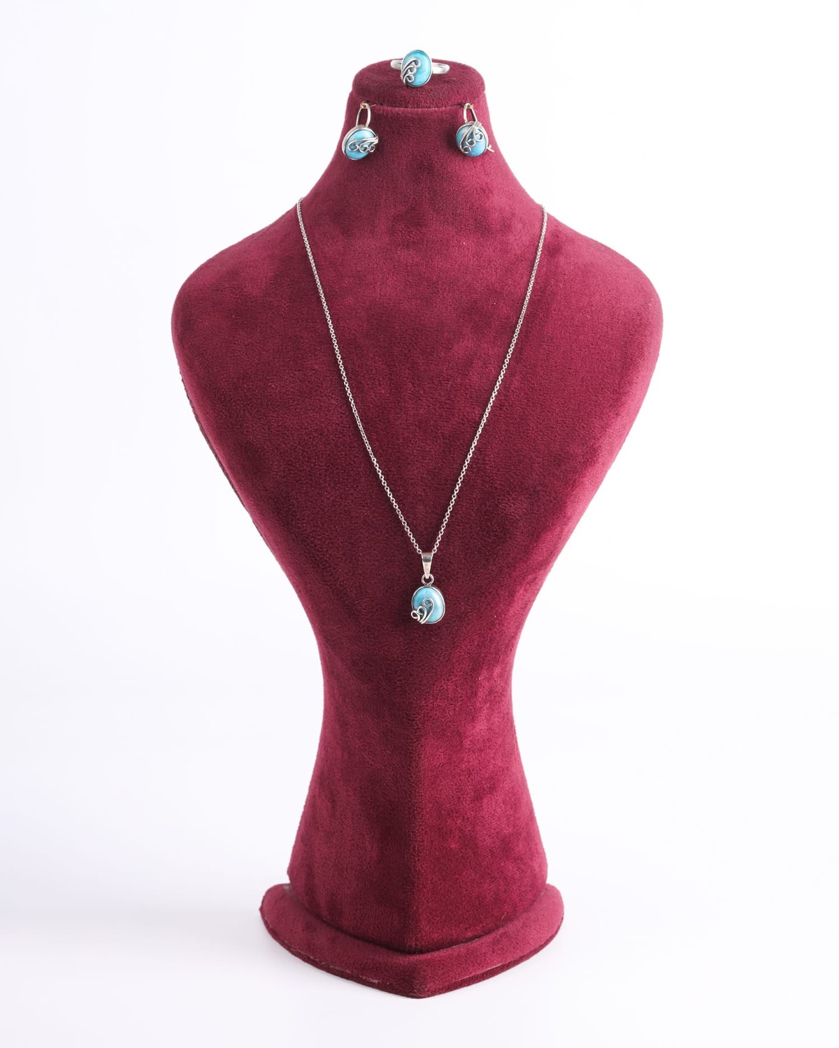 Handmade Four Piece Kerman Turquoise Jewelry Set 1