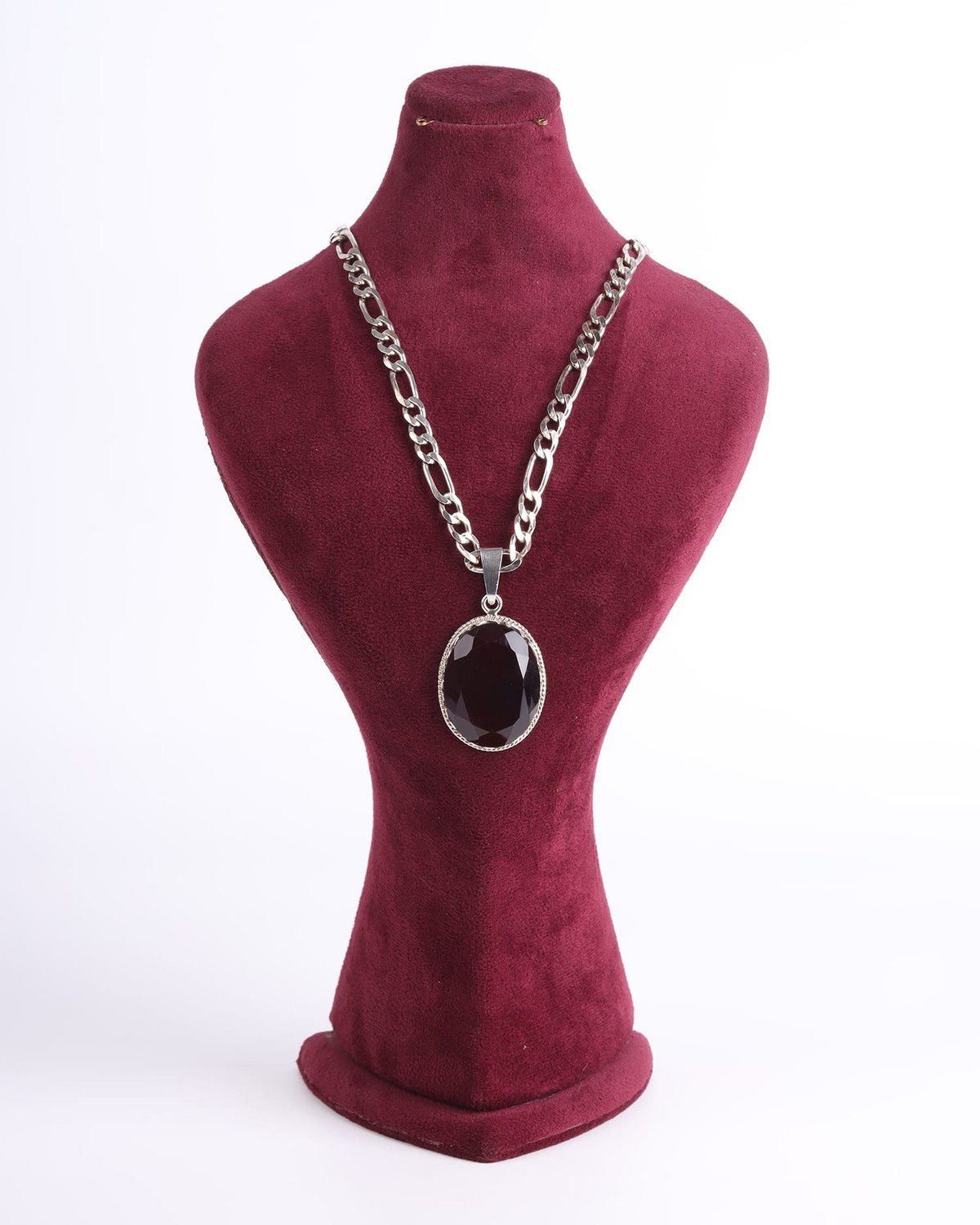 925 Sterling Silver Black Agate Pendant 3