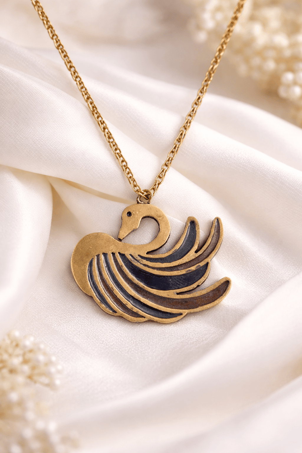 Blue Bird Enamel Pendant Necklace 6