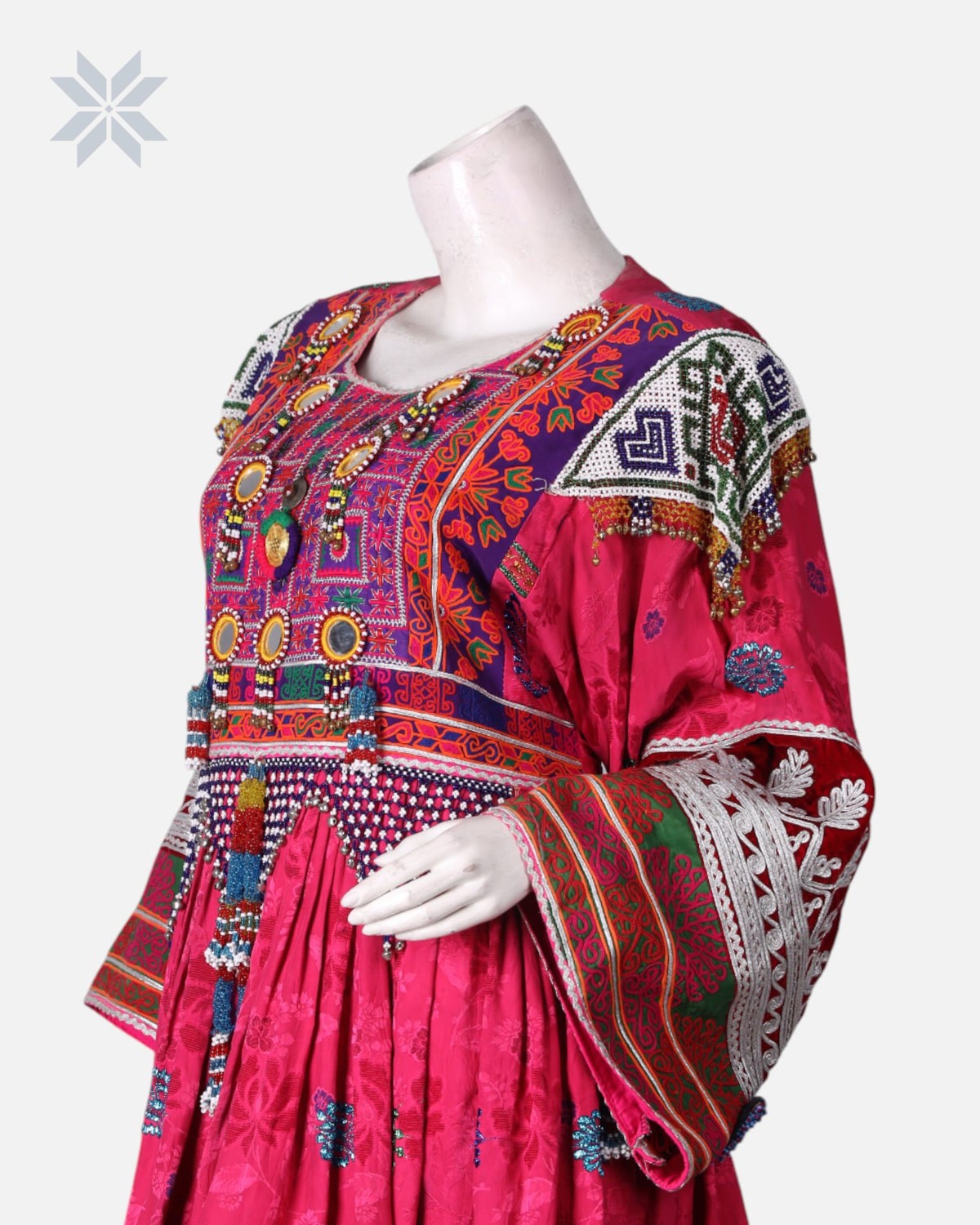 Gand Afghani Dress Charmah Dozi Traditional Kandahari Collar 1