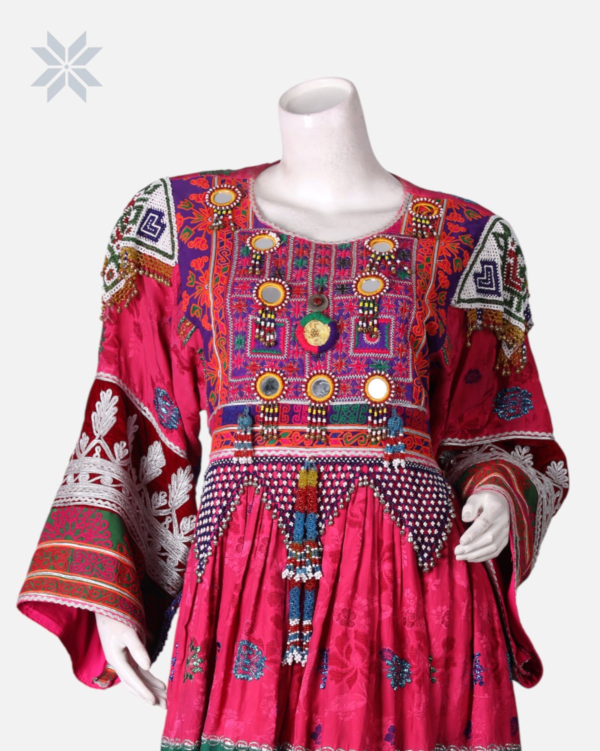 Gand Afghani Dress Charmah Dozi Traditional Kandahari Collar 4