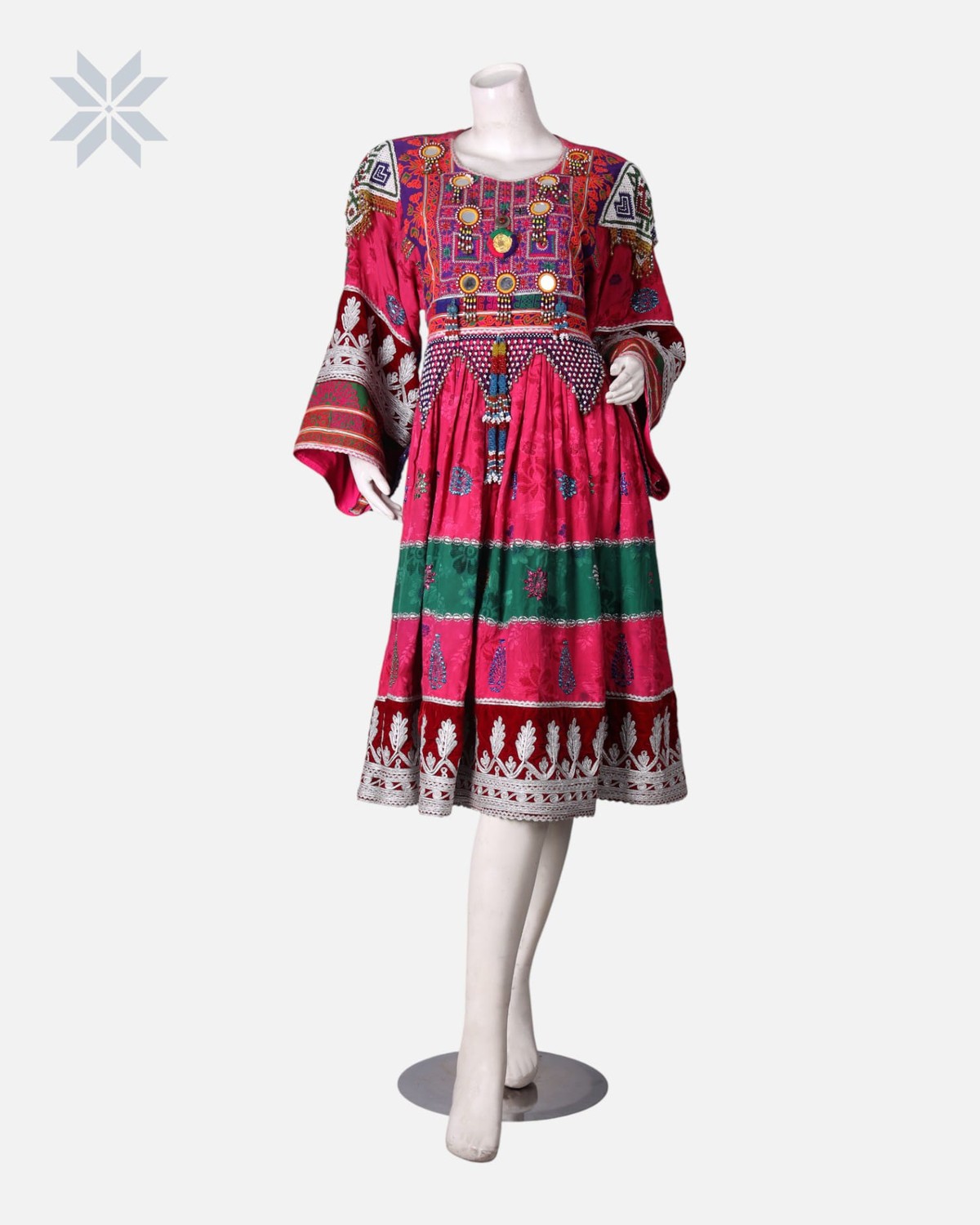 Gand Afghani Dress Charmah Dozi Traditional Kandahari Collar 3