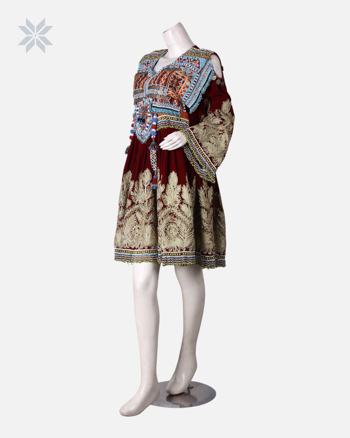Gand Afghani Velvet Dress Hand Embroidered 5