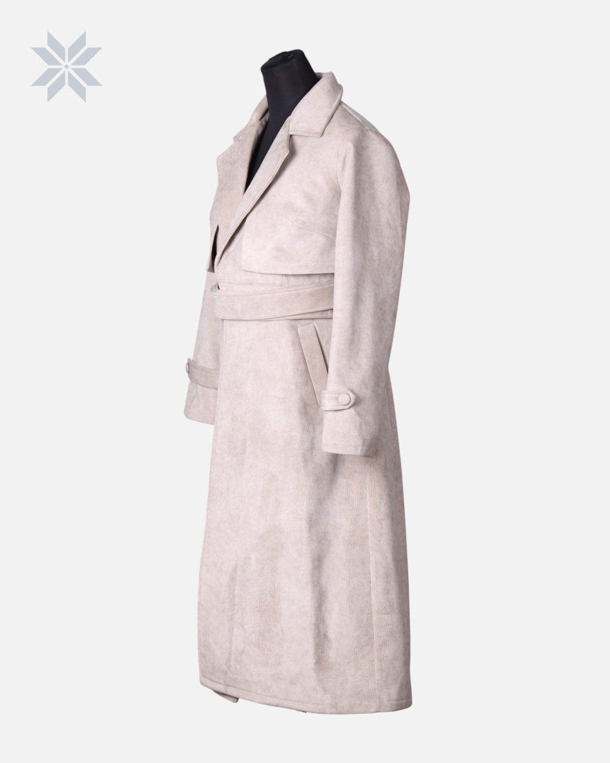 Classic Women’s Suede Long Coat Handmade 4