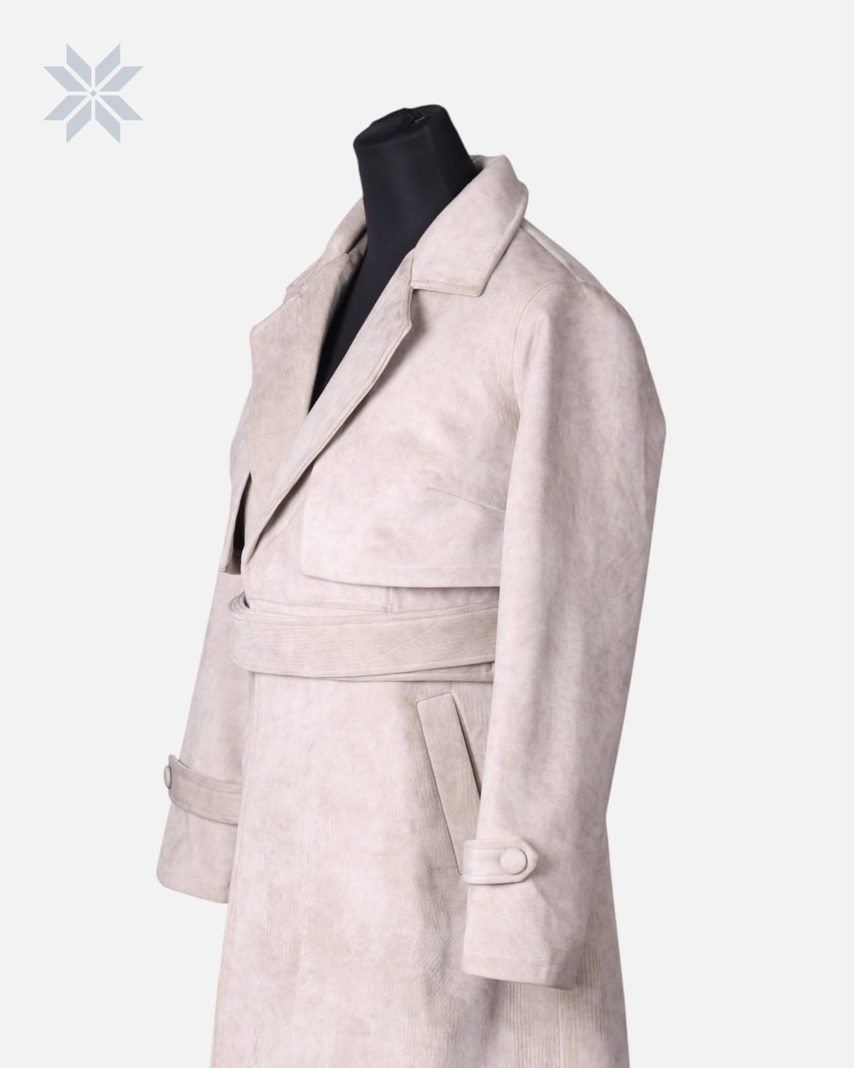 Classic Women’s Suede Long Coat Handmade 3