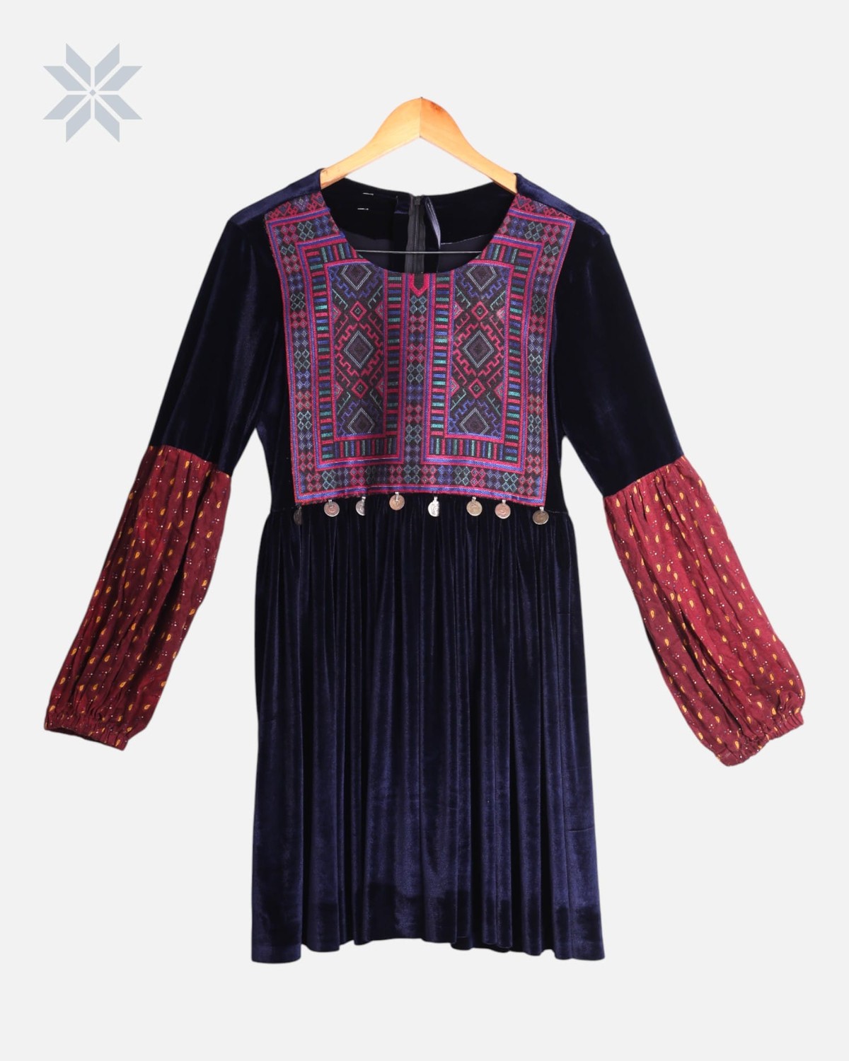 Velvet Afghan Dress for Women 1