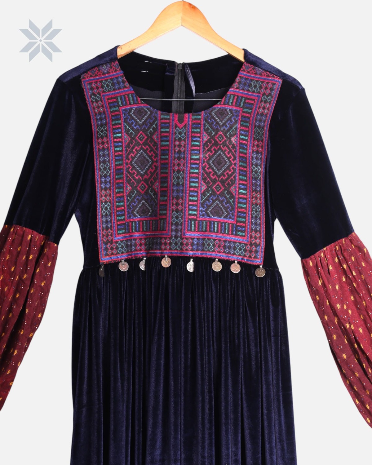 Velvet Afghan Dress for Women 3