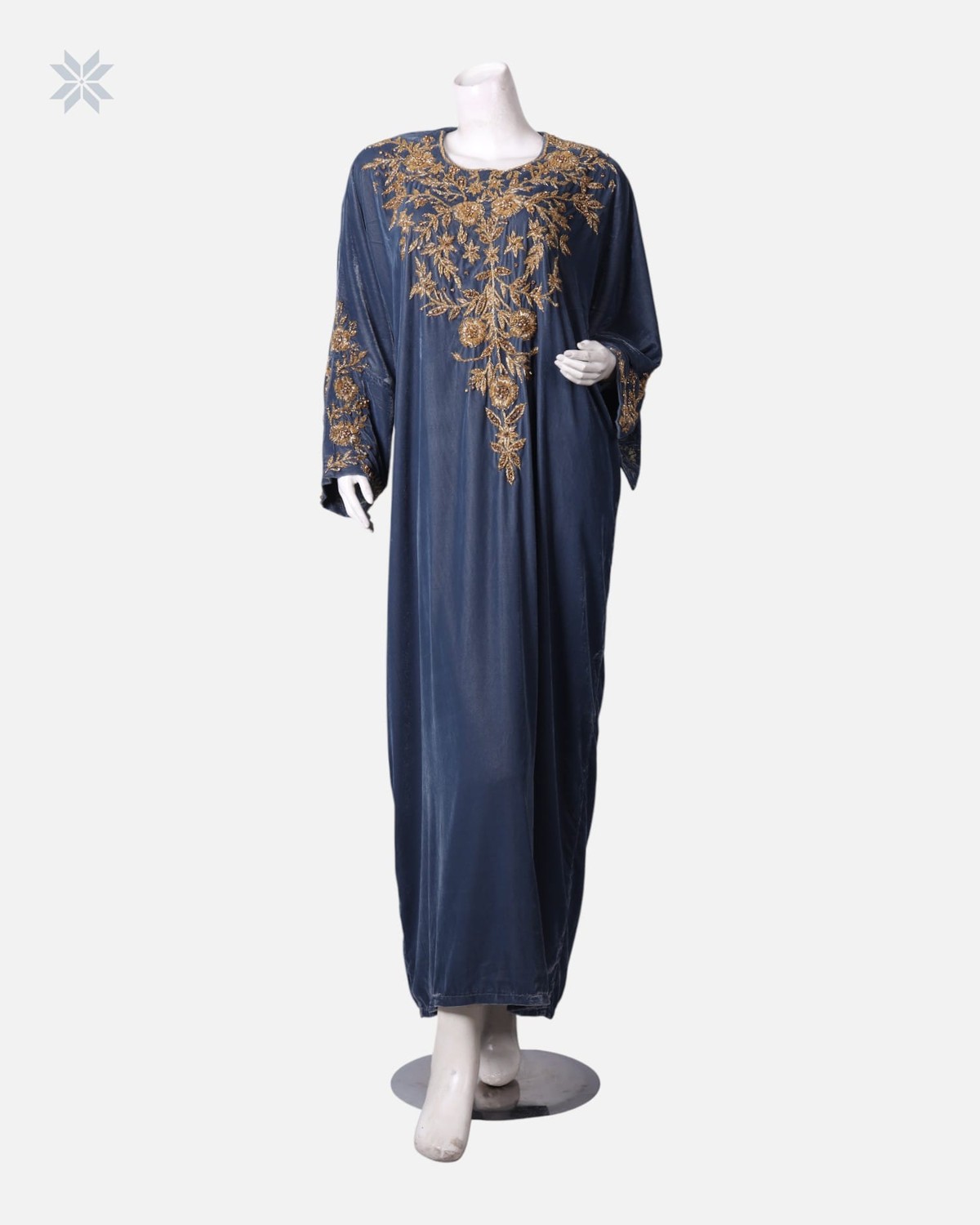 Handmade Embroidered Silk Dress 7