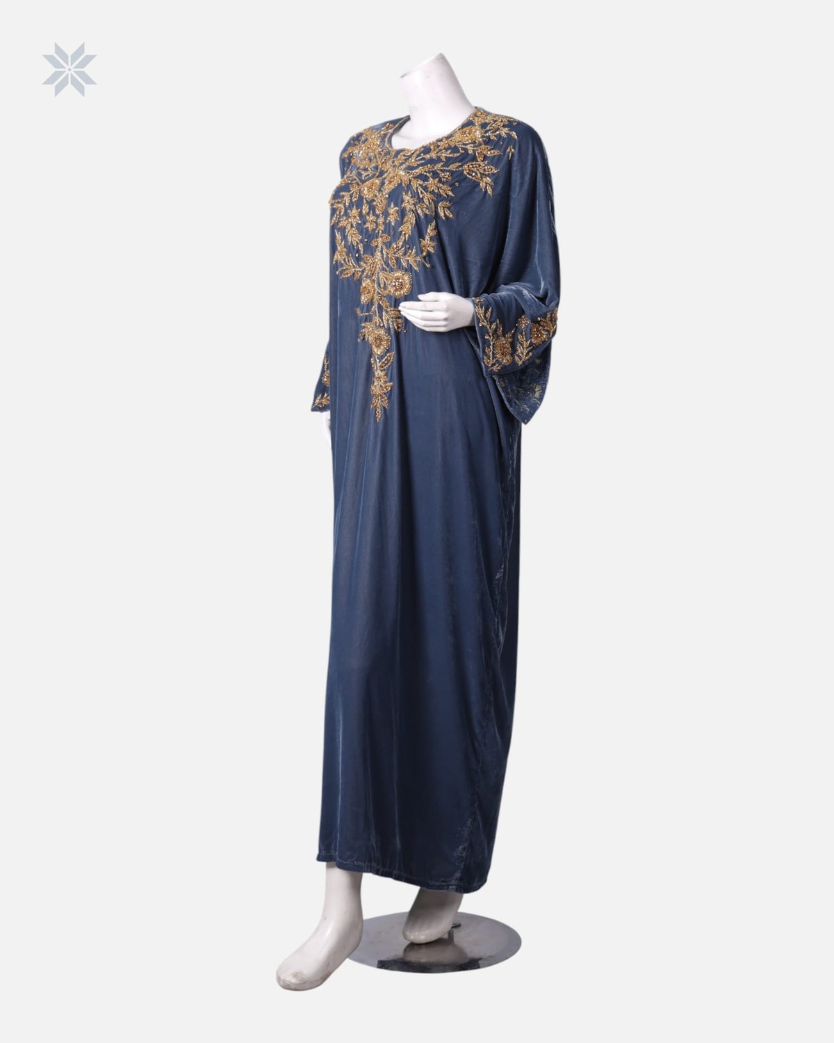 Handmade Embroidered Silk Dress 5