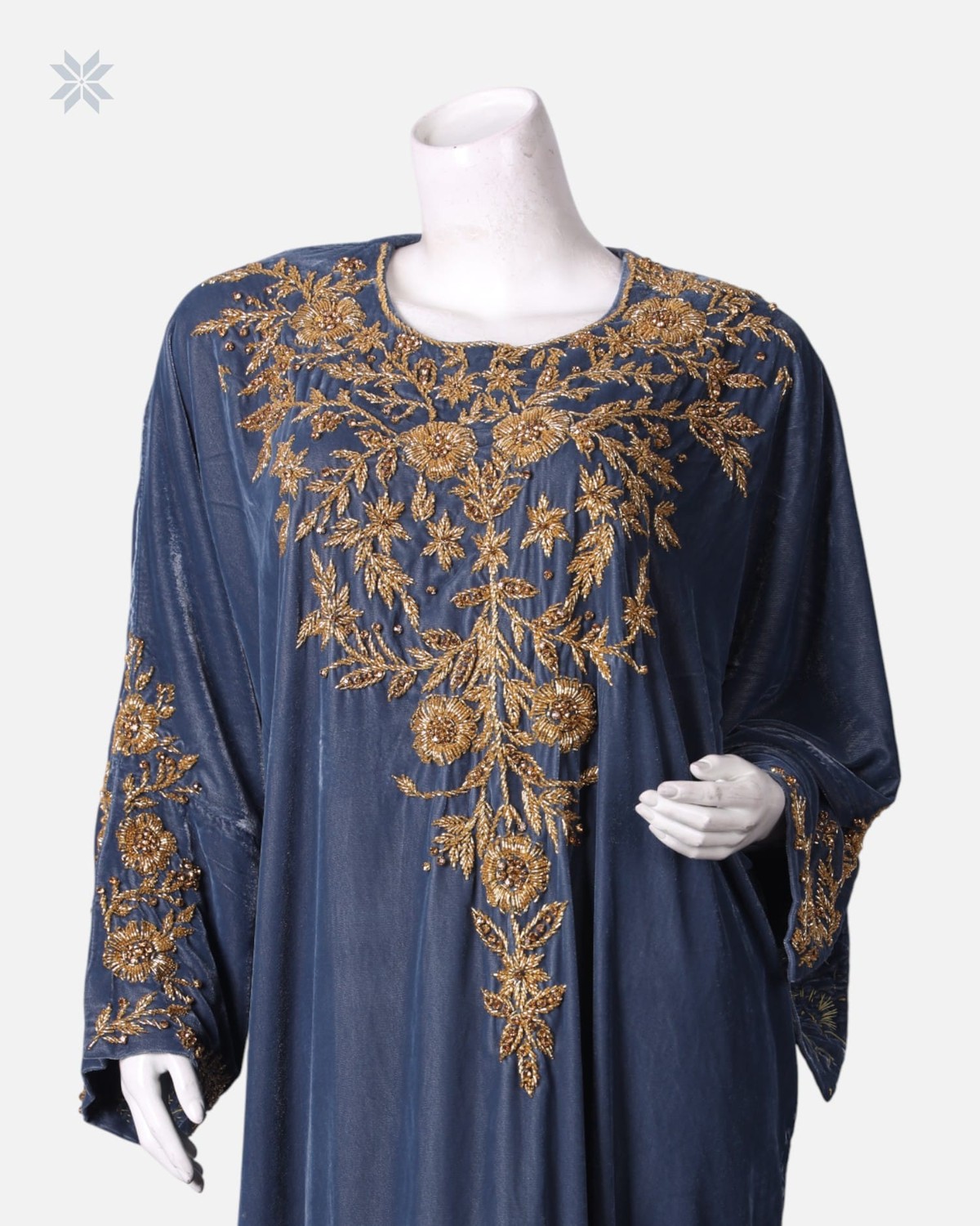 Handmade Embroidered Silk Dress 1