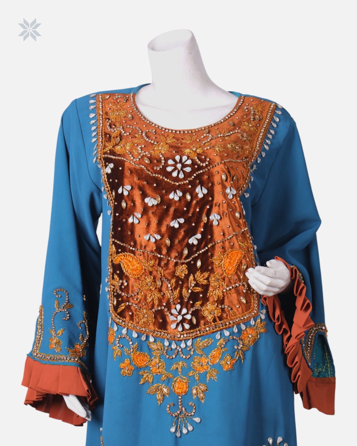 Arabic Long Dress with Beadwork 6