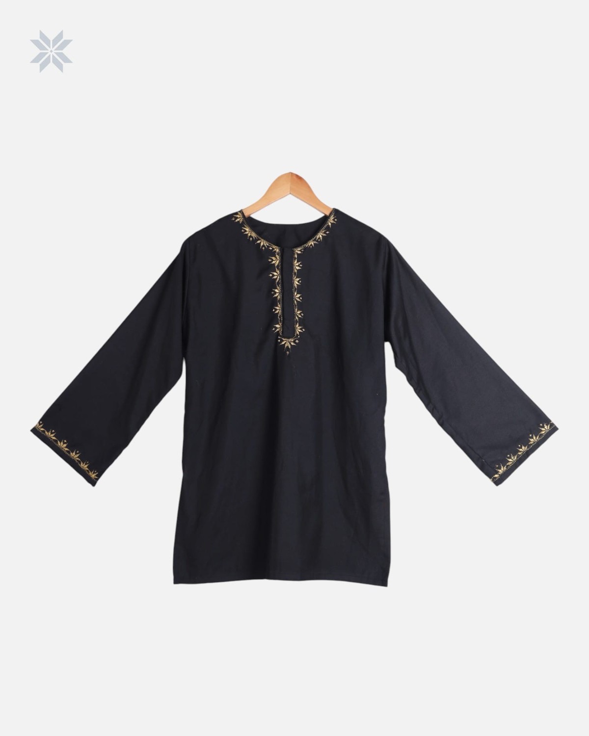 Handmade Embroidered Black Top Handmade Khamaki 4