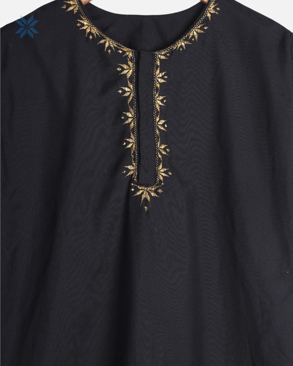Handmade Embroidered Black Top Handmade Khamaki 1