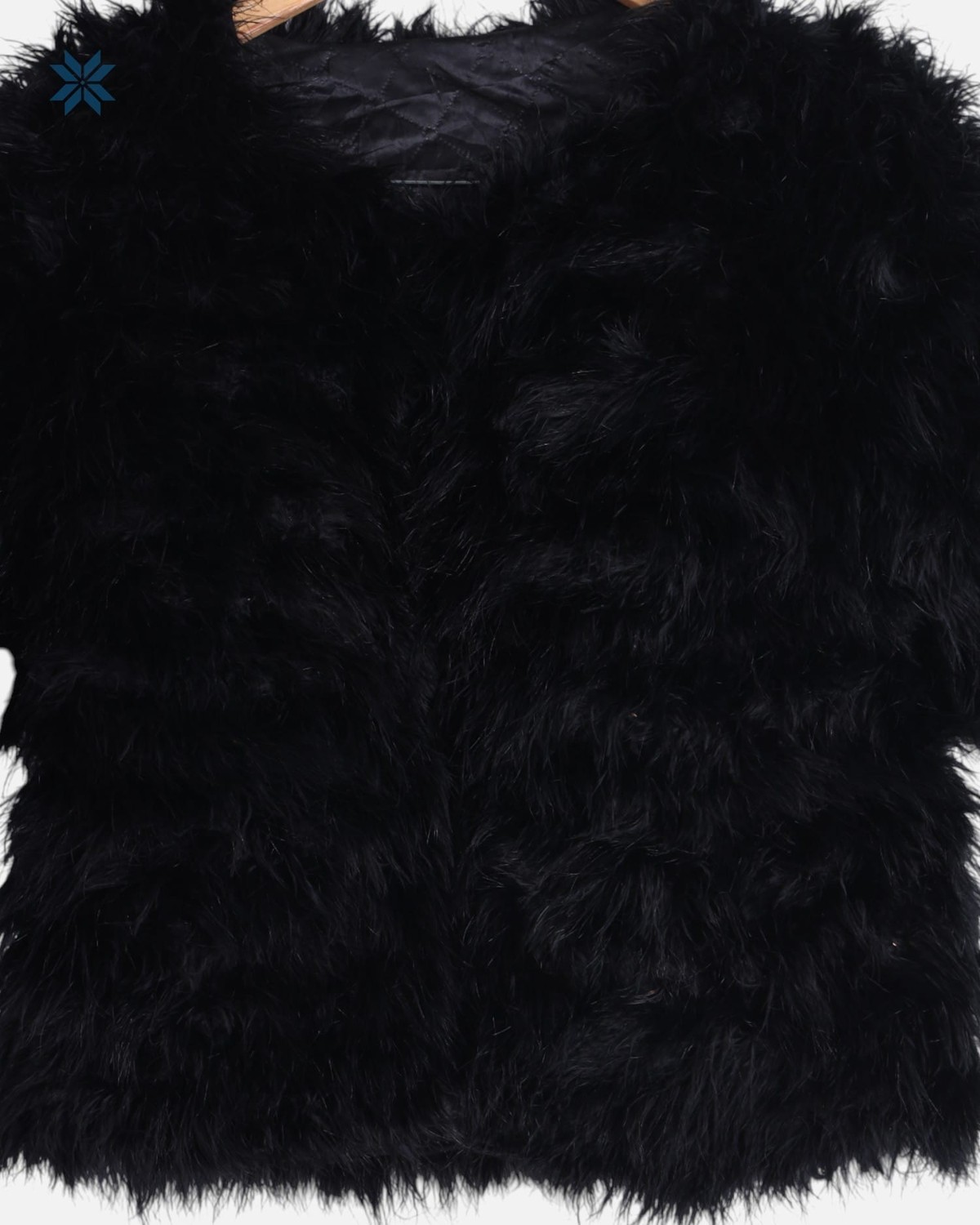 Black Faux Fur Jacket 5
