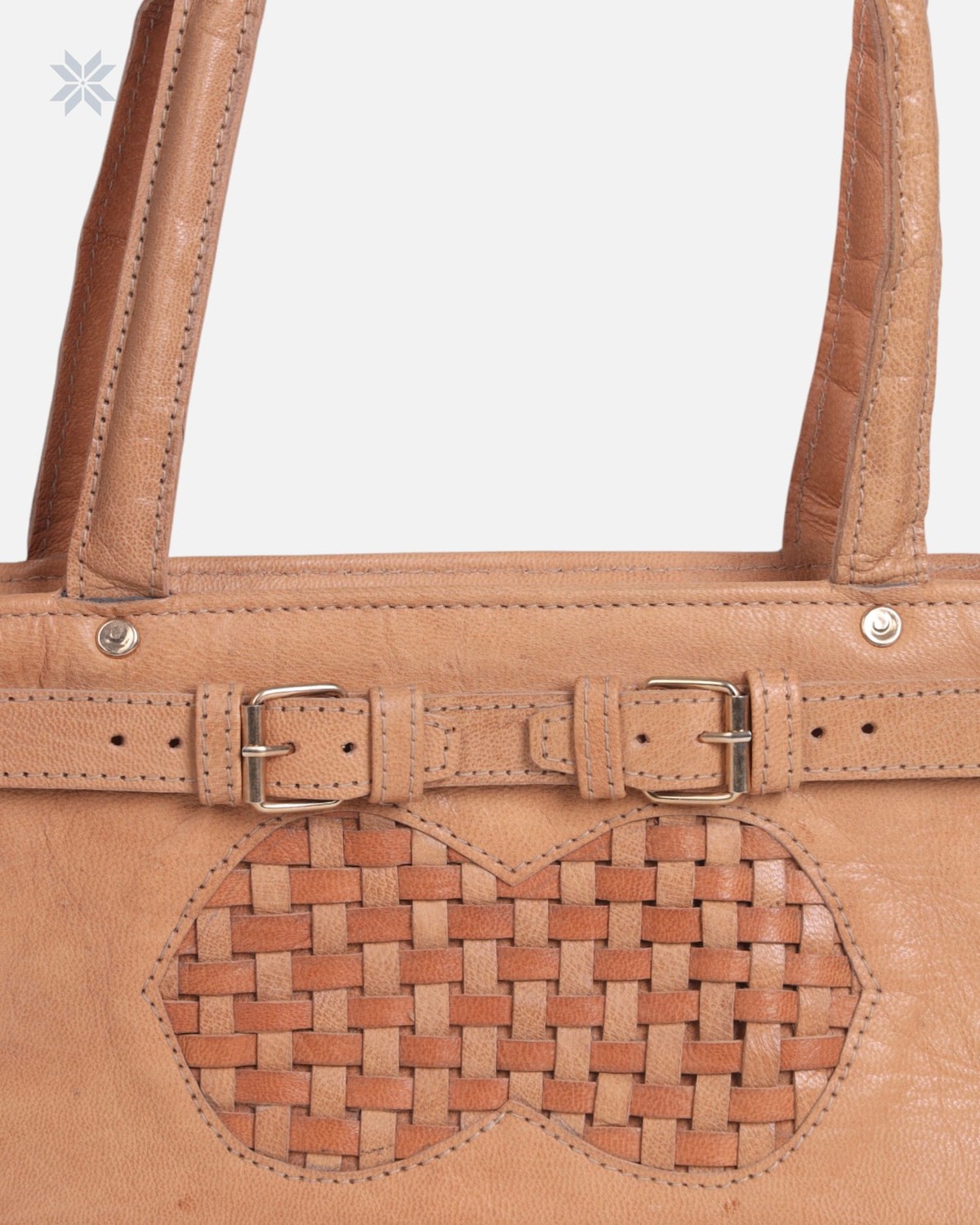 Handmade Woven Leather Bag 1
