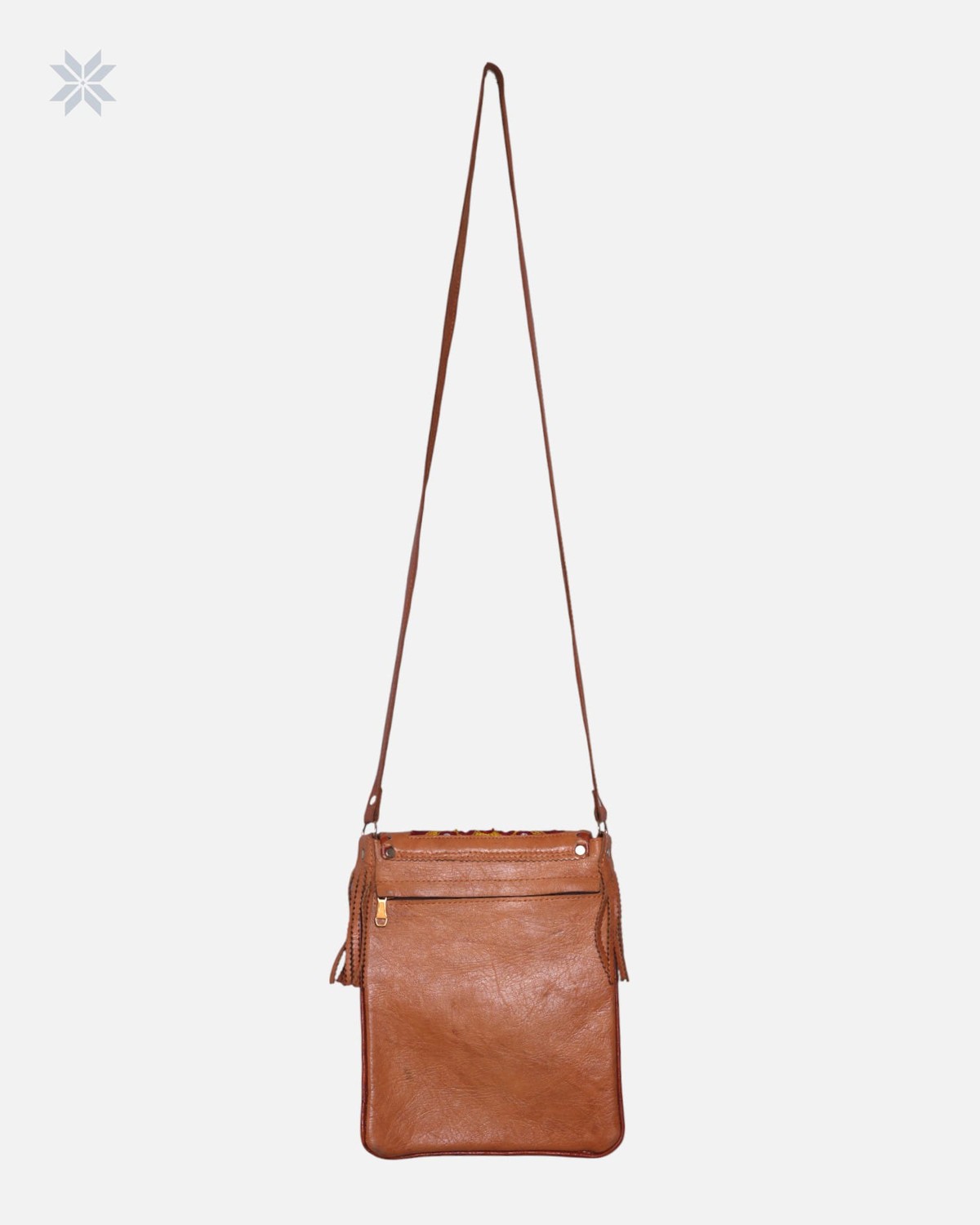 Shani Hand Embroidered Leather Tablet Bag 5