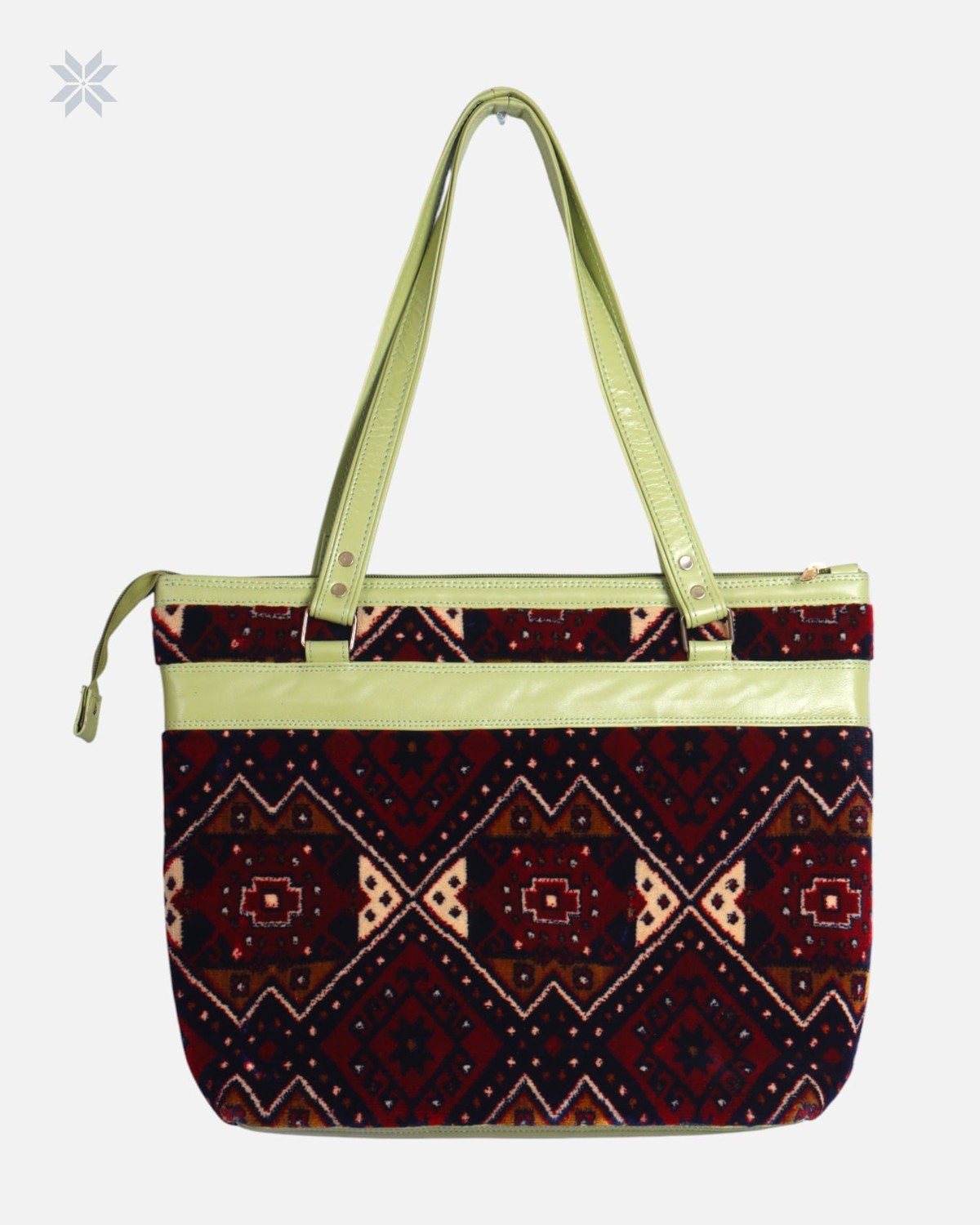 Shani Hand Embroidered Leather Laptop Bag 2