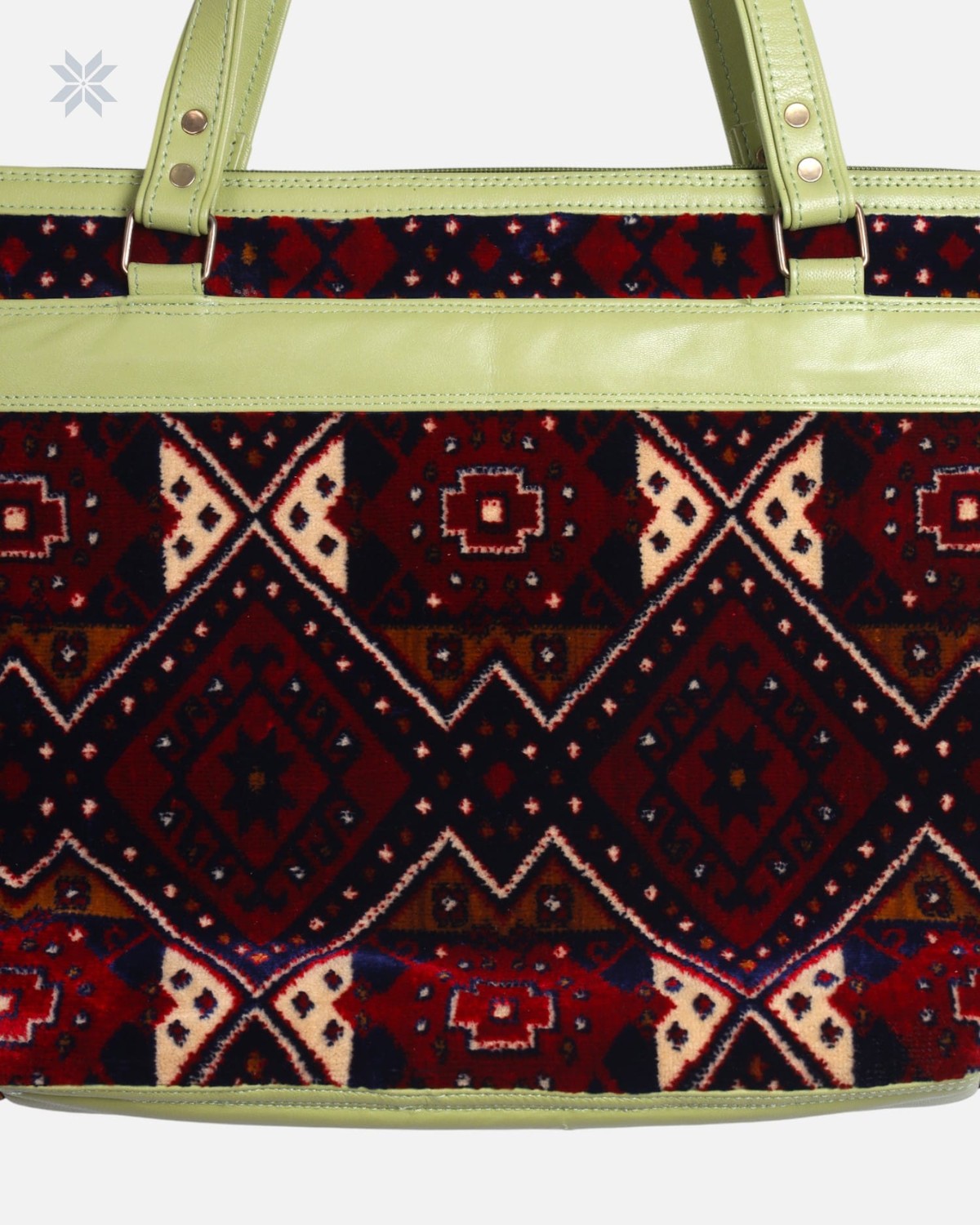 Shani Hand Embroidered Leather Laptop Bag 4