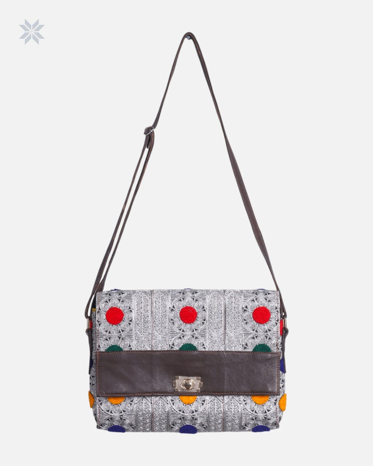 Handmade Floral Leather Bag 3