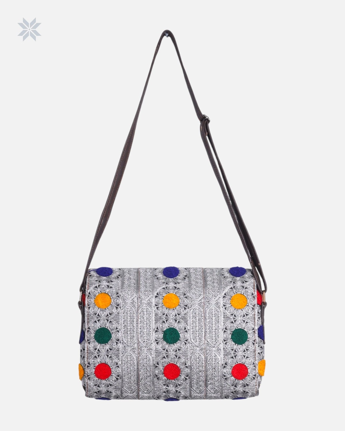 Handmade Floral Leather Bag 1