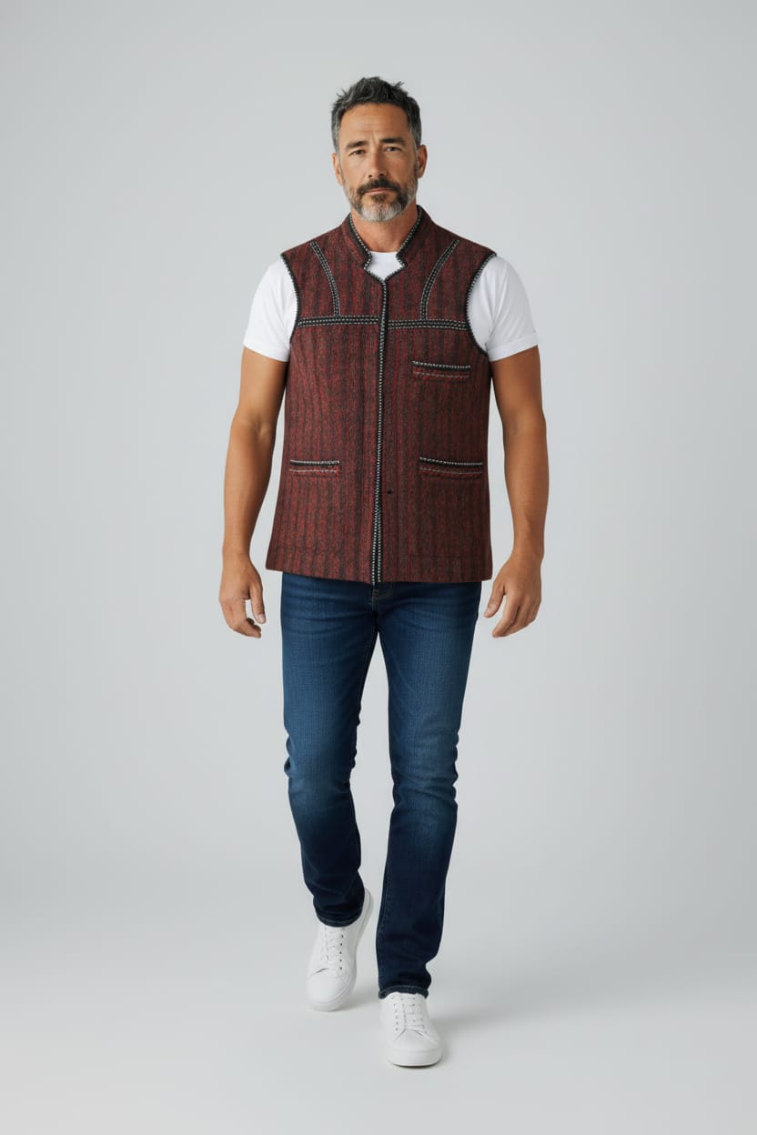Men’s Handcrafted Woolen Vest 5