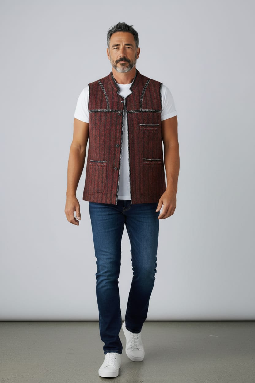 Men’s Handcrafted Woolen Vest 2