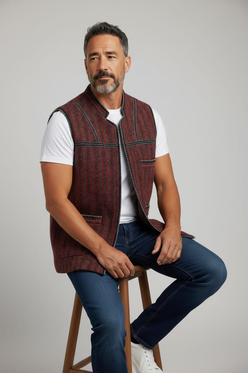 Men’s Handcrafted Woolen Vest 8