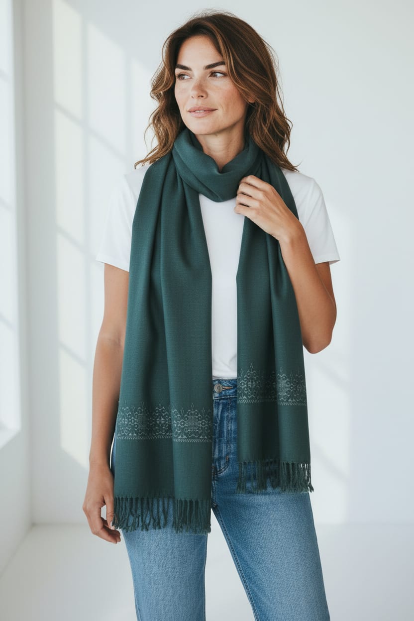 Handcrafted Women’s Embroidered Scarf 1