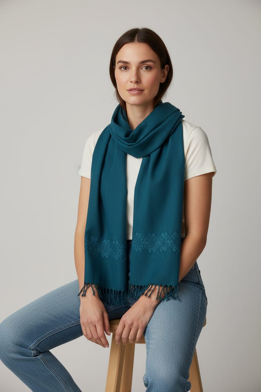 Embroidered Cotton Women’s Shawl 3