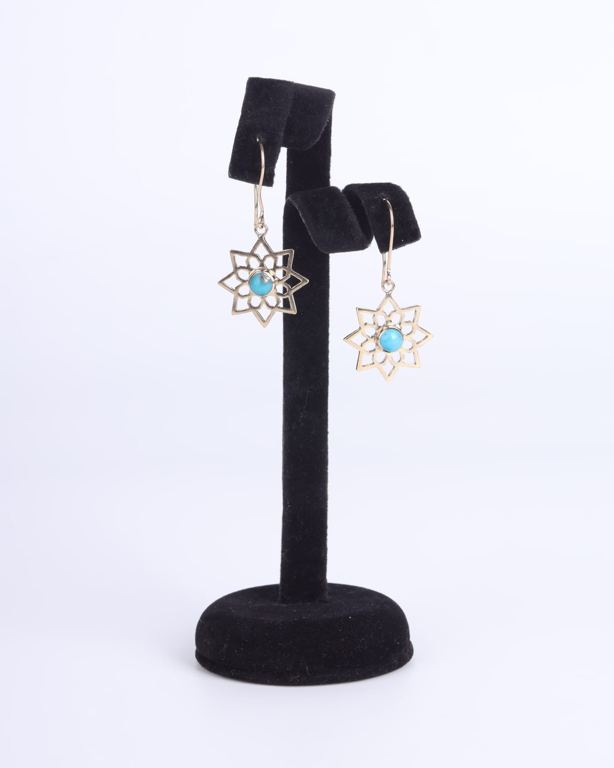 Turquoise Earrings Gold Plated 1