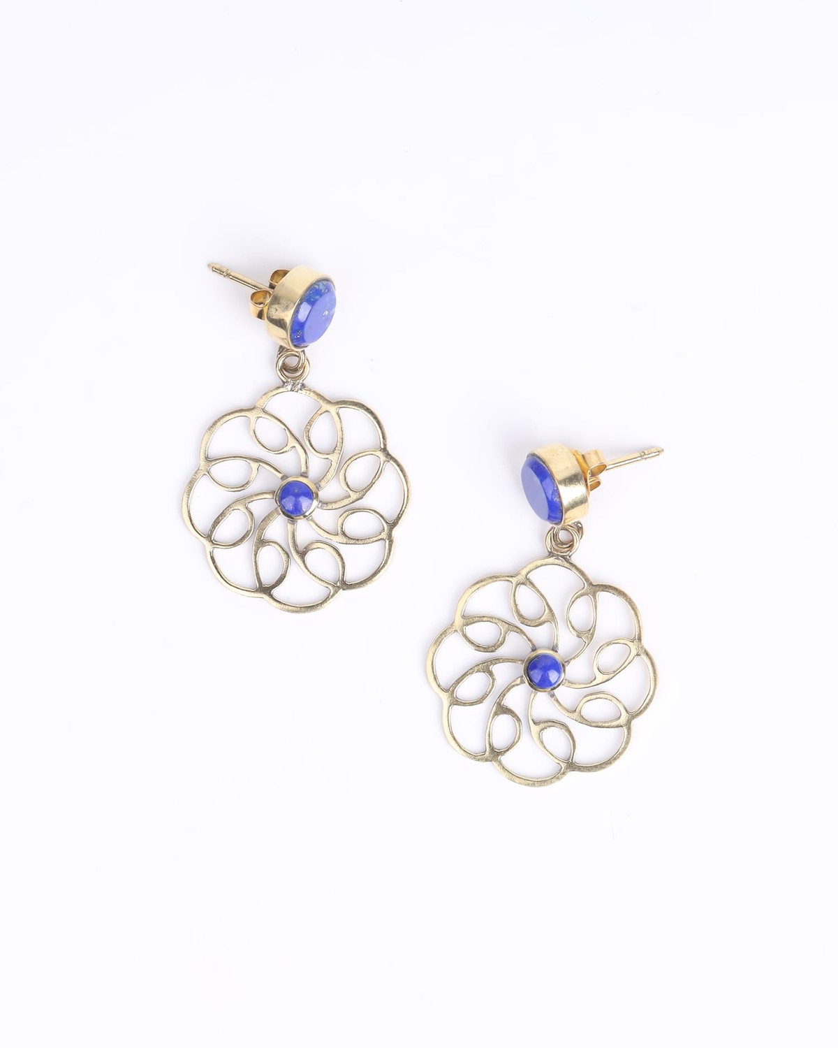 Lapis Lazuli Clip-On Earrings – Handmade 2