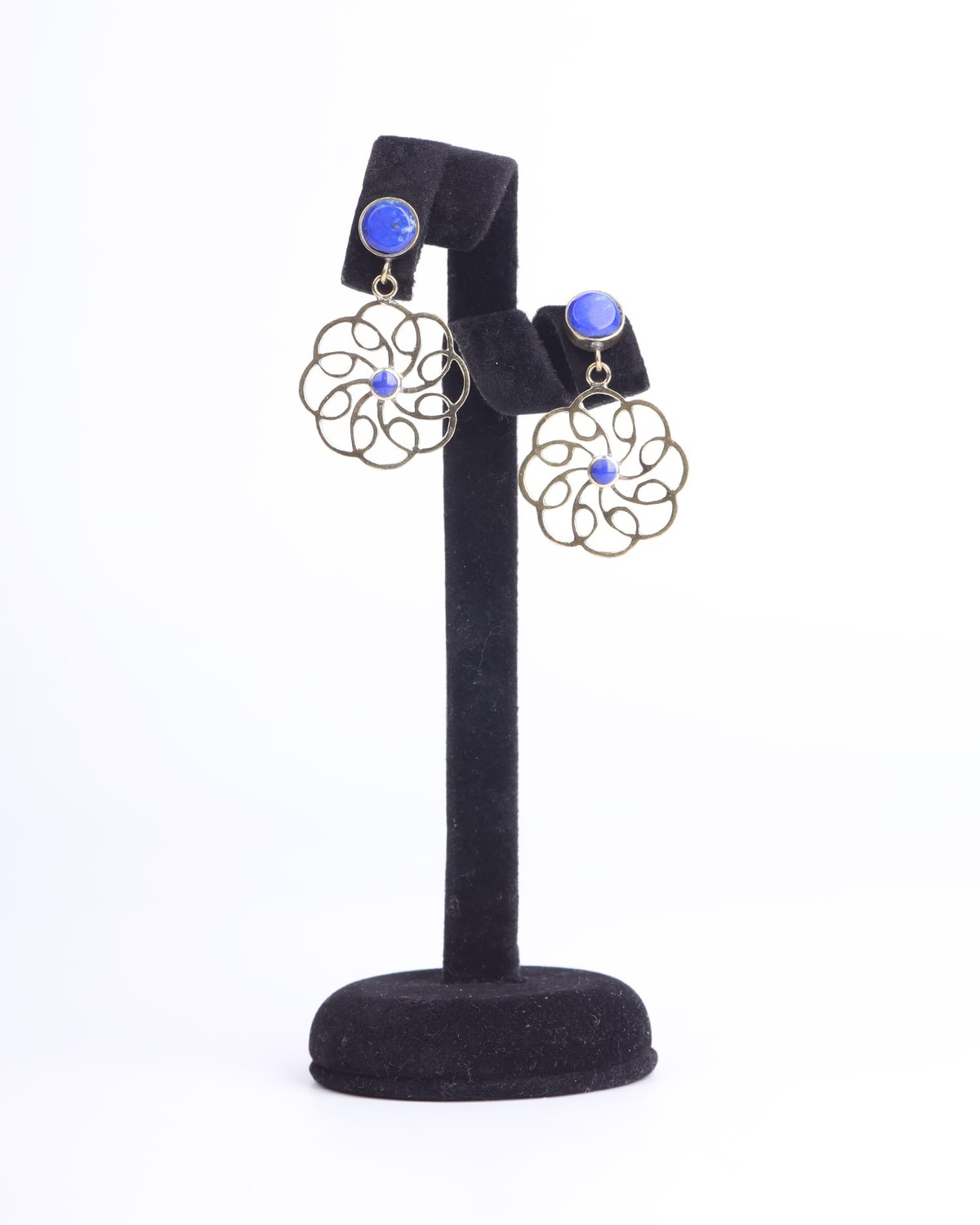 Lapis Lazuli Clip-On Earrings – Handmade 1