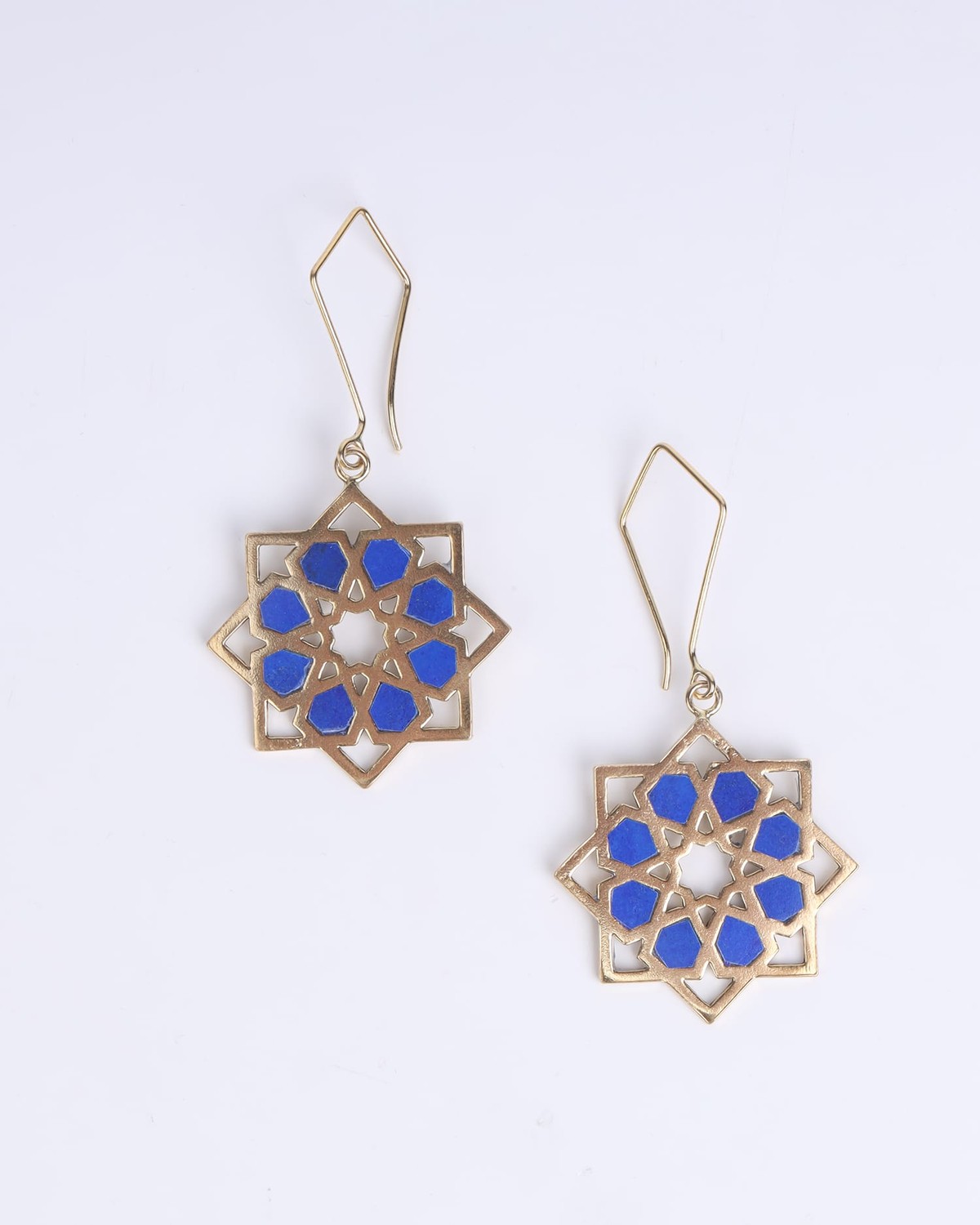 Handmade Brass Earrings with Gold Plating 1