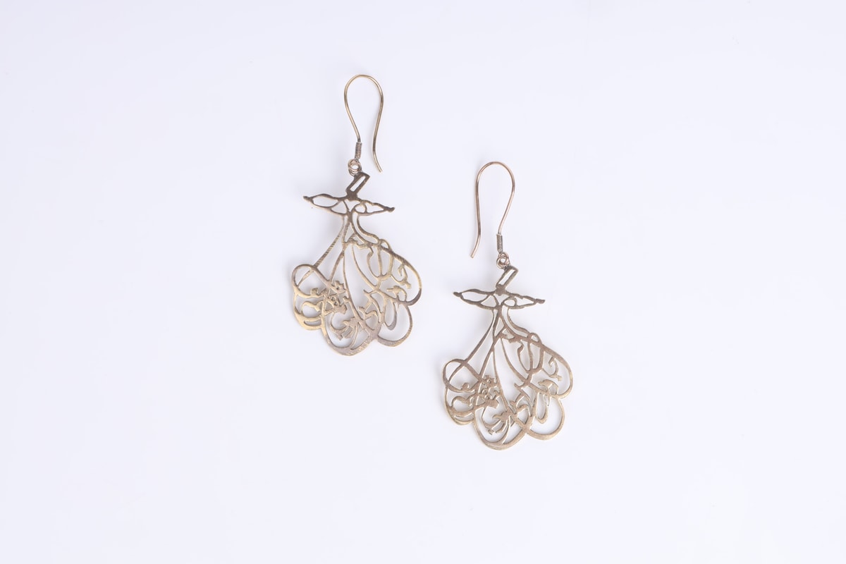 Handmade Brass Earrings with Gold Plating 1