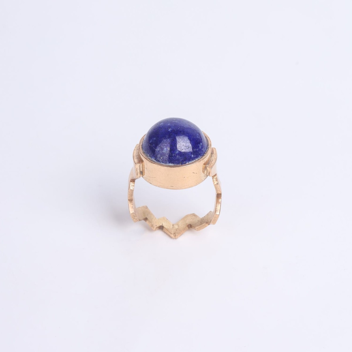 Lapis Lazuli Ring with Brass & Gold Plating 6