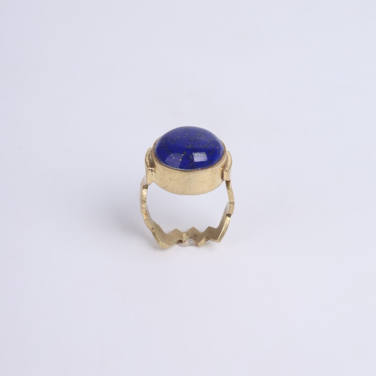 Lapis Lazuli Gold Plated Brass Ring 6