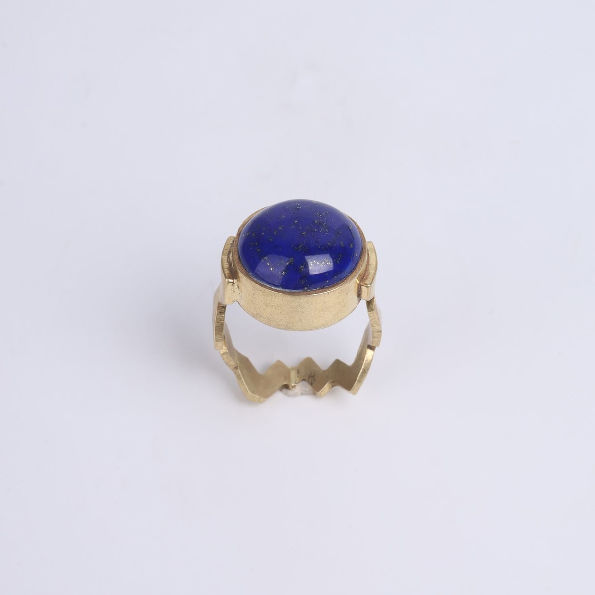 Lapis Lazuli Gold Plated Brass Ring 4