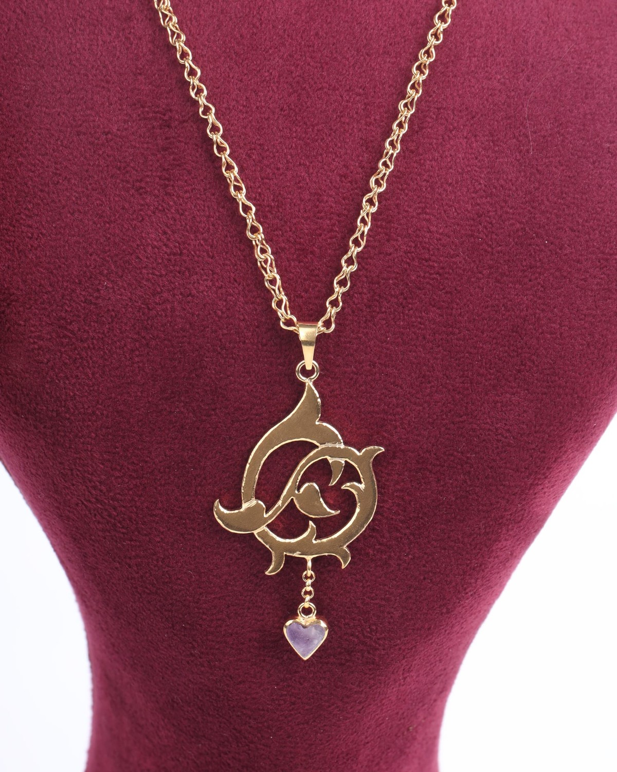 Sentimental Amethyst Love Necklace 1