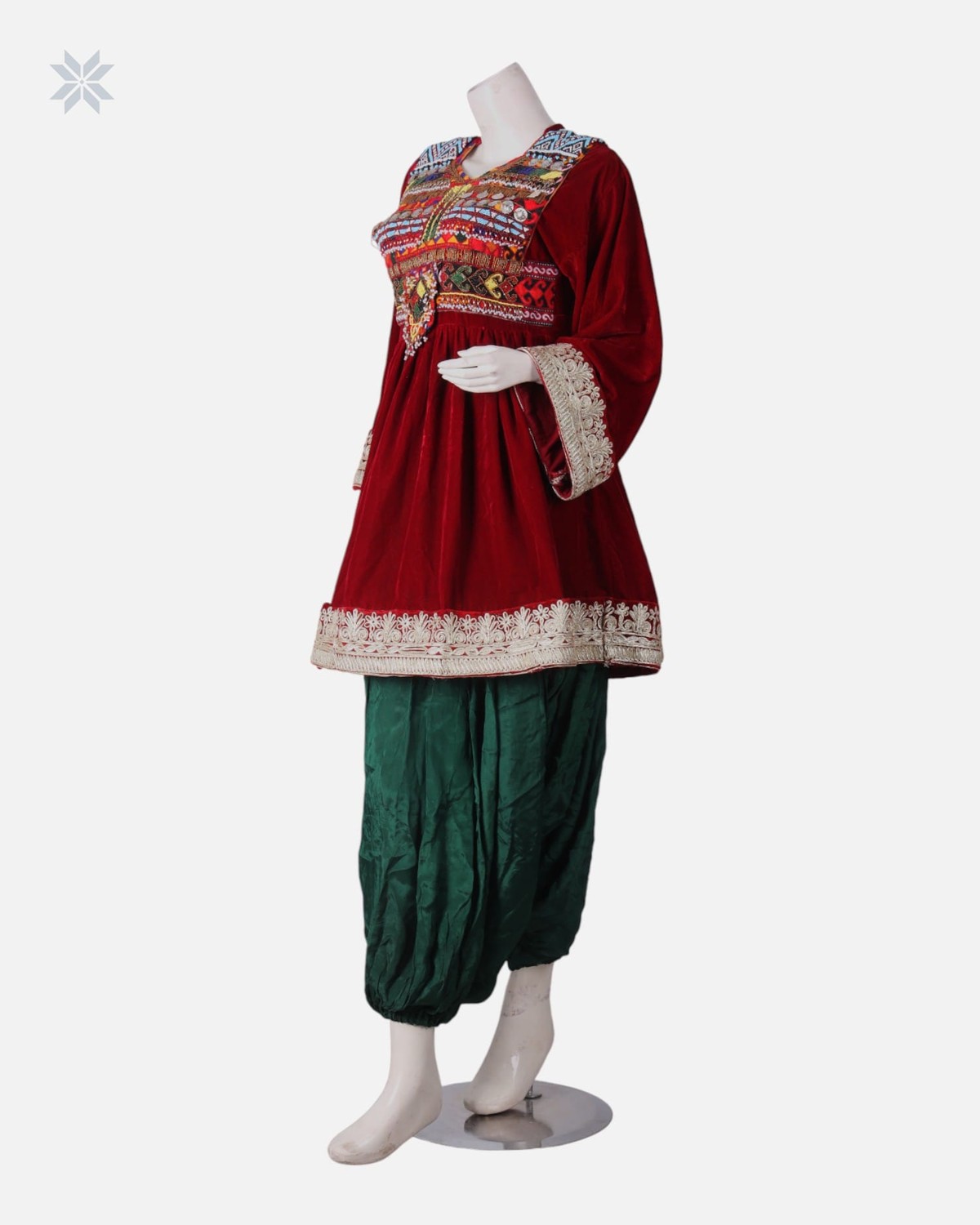 Afghan Henna Night Dress With Shawl 2
