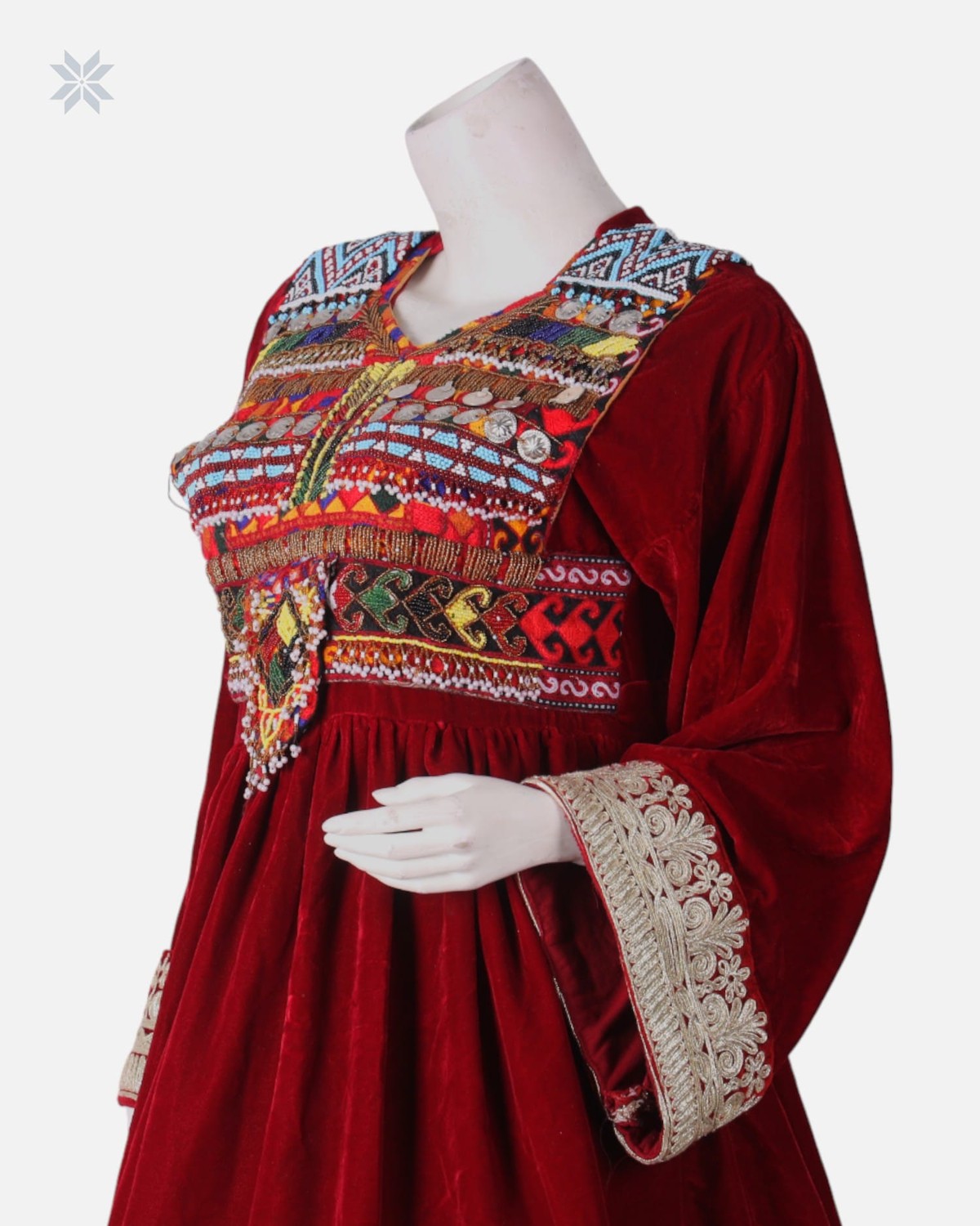 Afghan Henna Night Dress With Shawl 1